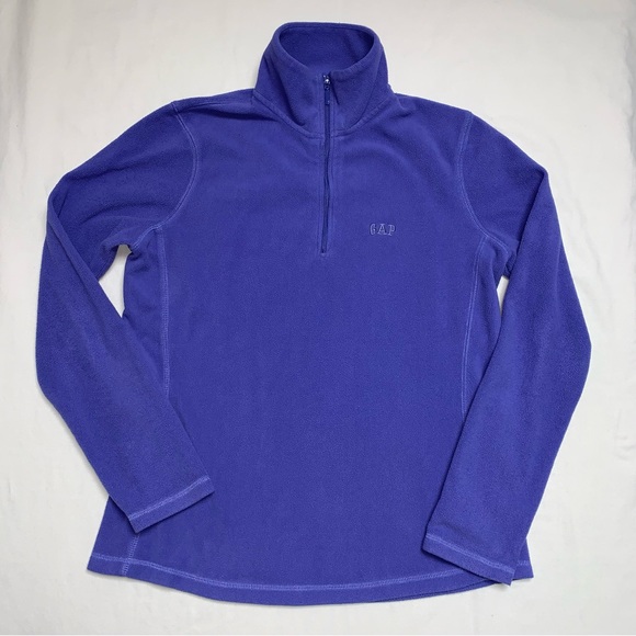 GAP Periwinkle Fleece Gorpcore Granolacore Pullover Jacket Lightweight Cozy Zip - Picture 1 of 7